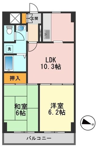拡大写真：スカイフォーラム小岩　 9階902の間取り