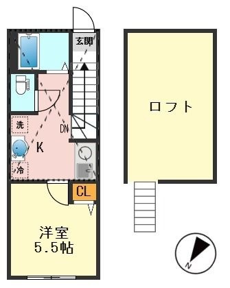 拡大写真:ラターシュ小岩 2階203の間取り