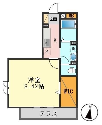 拡大写真:クレール水元 1階101の間取り