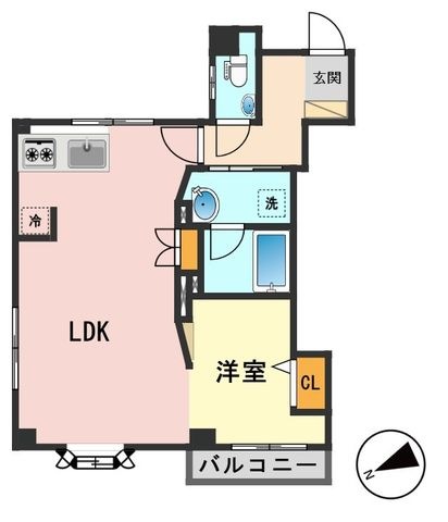 拡大写真:バームプレイス新小岩 3階302の間取り