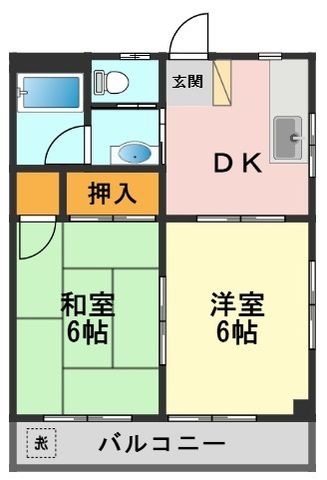拡大写真:グレースハイツ 3階301の間取り