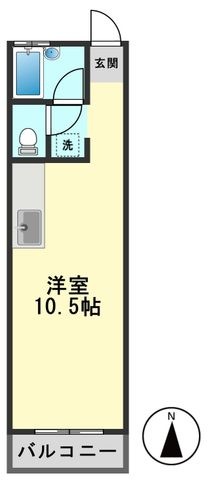 拡大写真:コーポナツミ 2階202の間取り