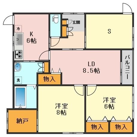 拡大写真:HanaHouse 1階101の間取り
