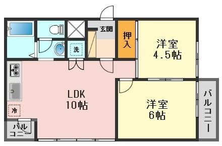 拡大写真:ボルゲーゼ 5階502の間取り