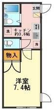 写真:ソルフルール 1階107の間取図