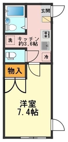 拡大写真:ソルフルール 2階207の間取り