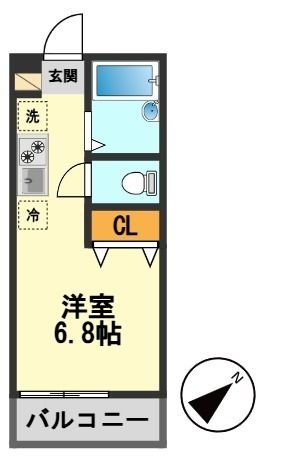 拡大写真：シュテルン新小岩　 2階202の間取り