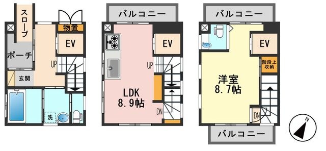 拡大写真:瑞江二丁目戸建 1階-の間取り
