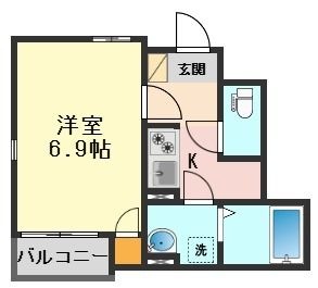 拡大写真:レオネクストボヌールY 1階101の間取り