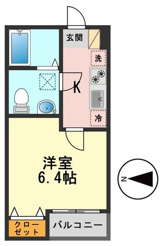 拡大写真：エクセラン柴又　 1階102の間取り