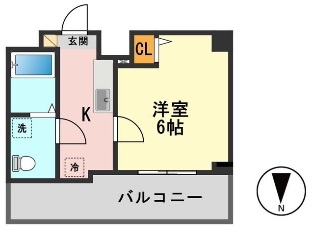 拡大写真:アルファコート青砥2 6階604の間取り
