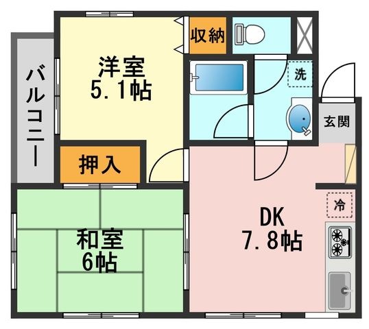 拡大写真:KODAヒルズ東新小岩 3階302の間取り