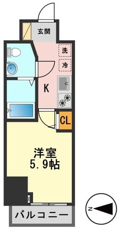 拡大写真:フェルクルールプレスト青戸 1階102の間取り