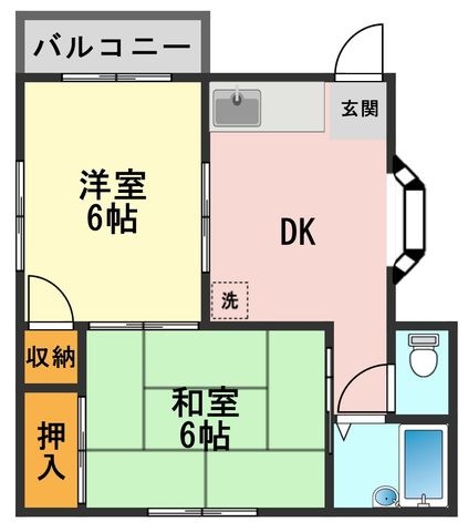 拡大写真:ホーマット金町Ⅰ 2階202の間取り