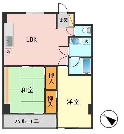 拡大写真:Tsgarden篠崎(旧コスモリード篠崎駅前) 3階304の間取り