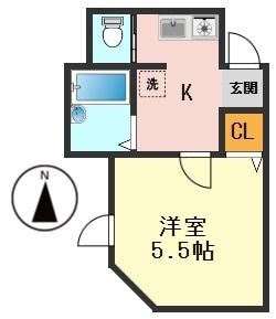 拡大写真:COZY鎌倉 3階301の間取り