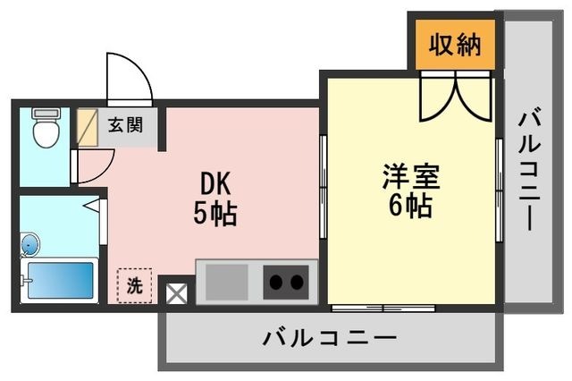拡大写真:協栄ビル 4階402の間取り