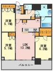 プラウドタワー小岩ファースト の間取図