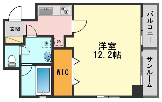 拡大写真:ジェネラスパレス 4階403の間取り