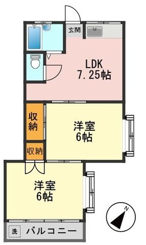 拡大写真:江戸川区南小岩7丁目 3階301の間取り