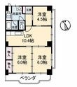 真締川ハイツの間取図