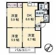 シャーメゾン神原D棟の間取図