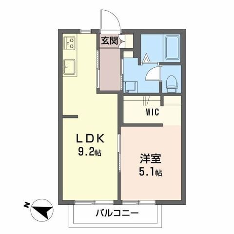 拡大写真:ガーデンハウスB棟 2階202の間取り