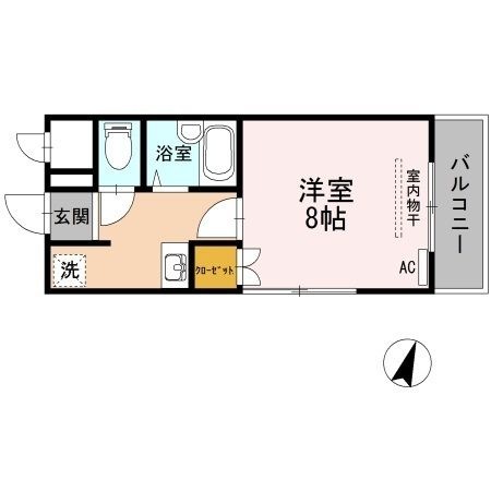 拡大写真:マンション 杏明館 1階103の間取り