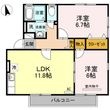 ハイカムール麻美 B棟の間取図