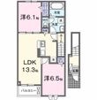 写真:プルミエールサンⅡ 2階202の間取図