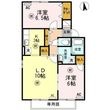 カムール際波 B棟の間取図