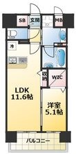 エムズセントラル上新庄の間取図