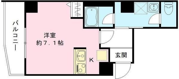 拡大写真：HRフロントリーガル新森 2階203の間取り