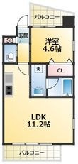 プレジオ十三の間取図