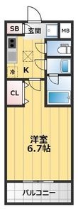レジディア新大阪の間取図