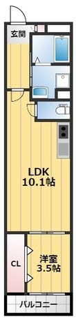 写真:アート吹田泉町 1階101の間取図
