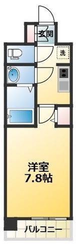 拡大写真:プレサンスNEO大和田STATIONベゼル 2階207の間取り