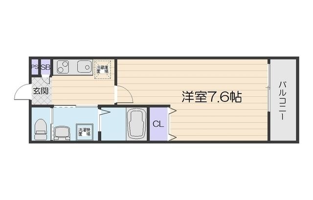 拡大写真:ALEGRIA古川橋2 3階302の間取り