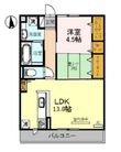 D-roomカトレアの間取図