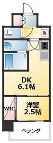 写真:プレリスNEO大阪十三エルヴィオン 8階801の間取図