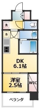 拡大写真:プレリスNEO大阪十三エルヴィオン 9階906の間取り