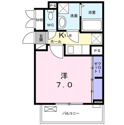 拡大写真:アルカンシエル イースト 2階205の間取り
