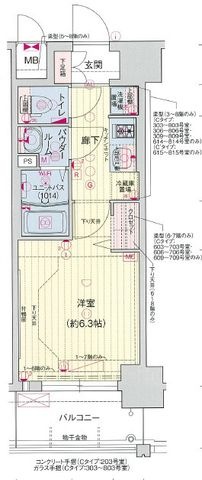 拡大写真：プレサンス淡路駅前 8階805の間取り