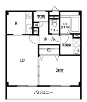 拡大写真:アンプルールフェール今津 1階103の間取り