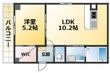 写真:Scala Toyotsu 2階201の間取図