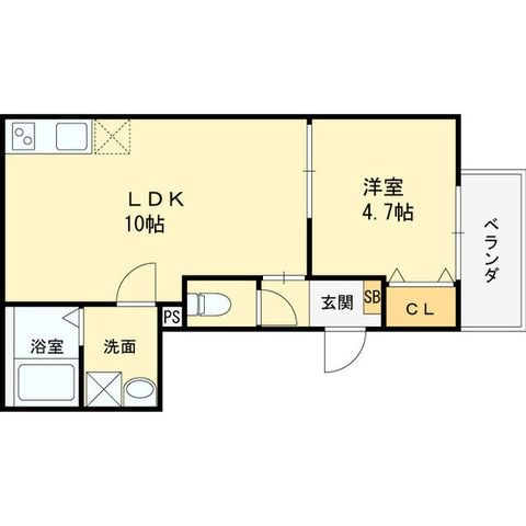 拡大写真:仮称)吹田市豊津新築 3階301の間取り