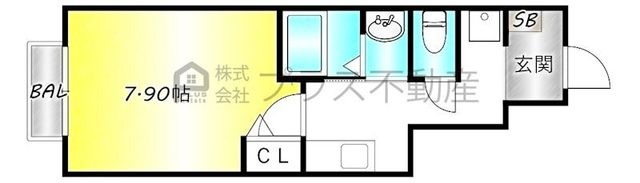 拡大写真:シャトレーヌII 1階110の間取り