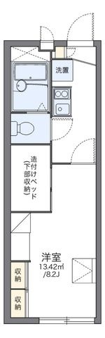 拡大写真:レオパレスマ メゾン 1階108の間取り