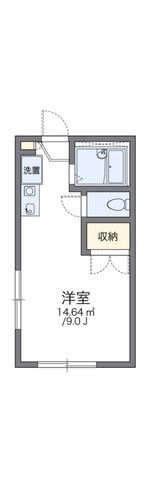 拡大写真:レオパレス直方 2階206の間取り