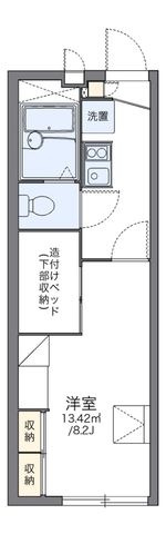 拡大写真:レオパレスStanza 2階210の間取り